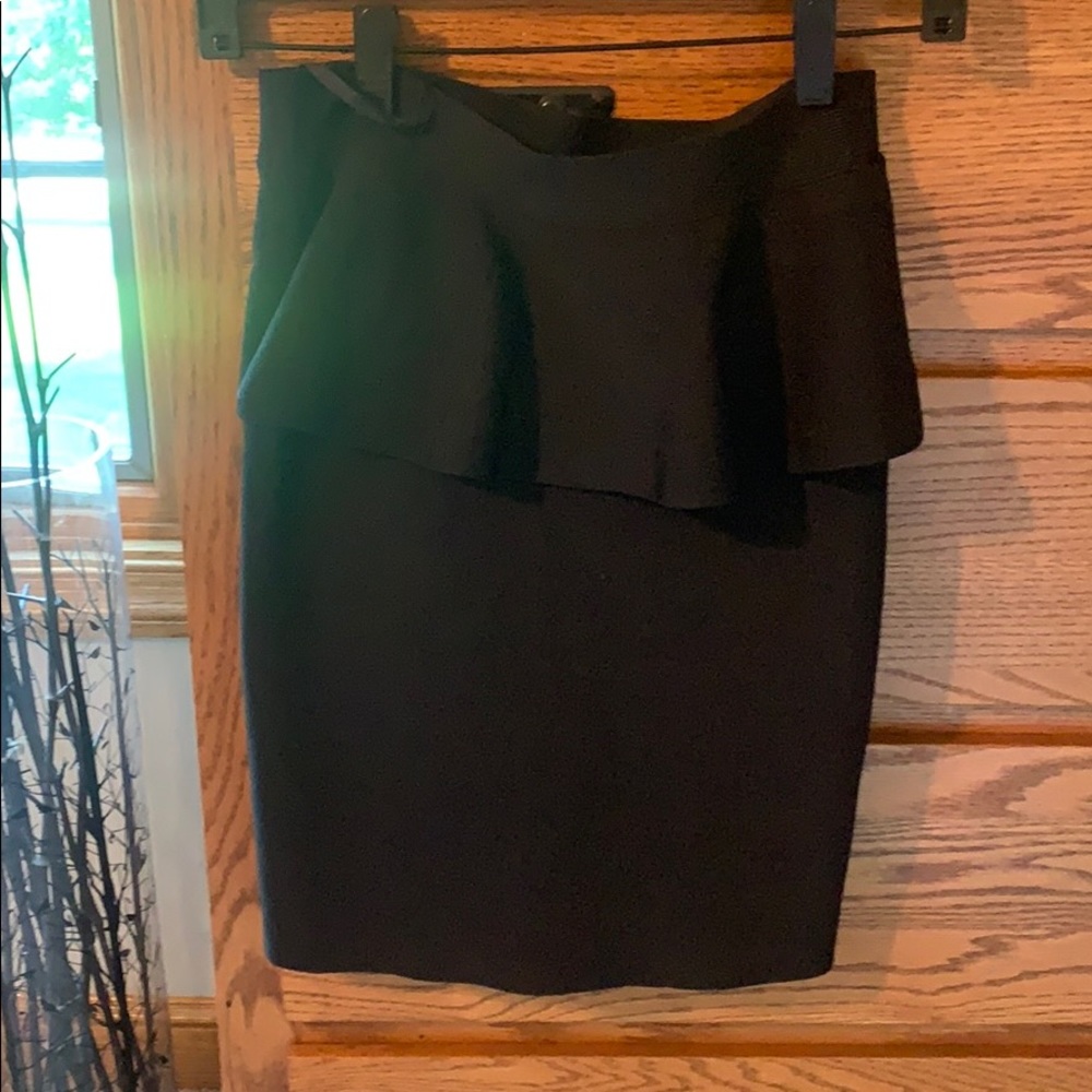 BCBG Max Azria black peplum skirt